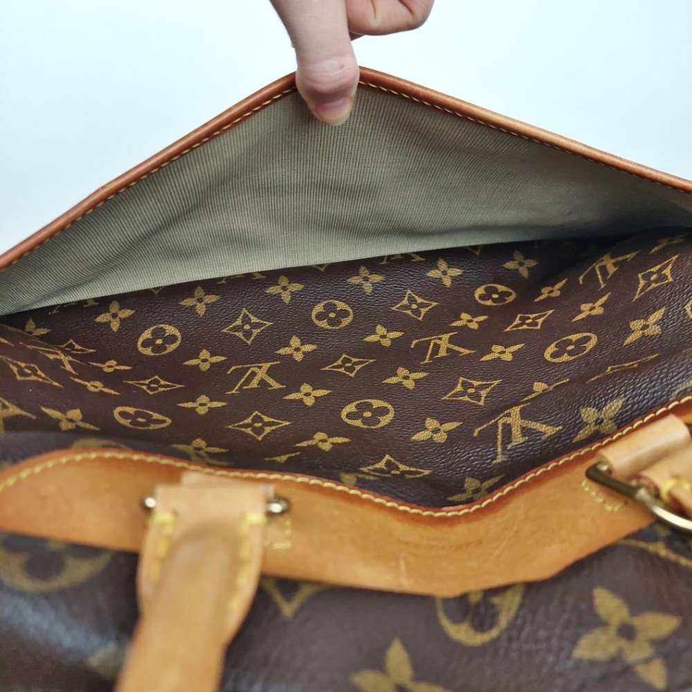 SOLD Louis Vuitton Deauville Brown Monogram Canvas Bag - Picture 13 of 16